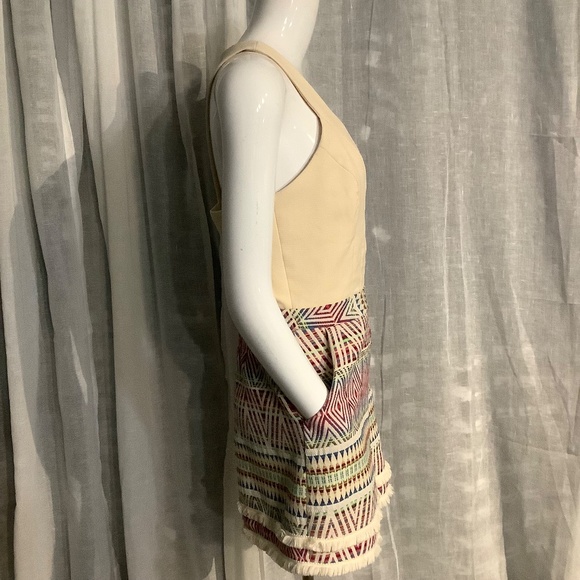 Adeline Rae Tweed Sleeveless Romper with Fringe Detailing - Picture 2 of 6